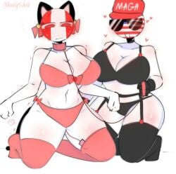 2girls alternate_version_available america_(countryhumans) amogus_reference among_us among_us_reference big_breasts countryhumans countryhumans_edit countryhumans_girl edited edited_image girl ibispaintx kak0yt0_chel kak0yt0_chel_style latina latina_female legwear peru_(countryhumans) stockings thick_thighs thighhighs united_states_of_america_(countryhumans)