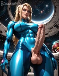 1futa abs ai_generated balls big_balls big_breasts breasts curvy cutanari dickgirl futa_only futanari looking_at_viewer metroid nipples nsfw nude penis perfect_body ready_to_fuck samus_aran small_waist smile solo tan_skin testicles