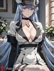 1girls ai_generated big_breasts breasts dress esdeath esdeath_(akame_ga_kill!) henhalla solo solo_female young younger_female