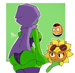 ass bapzey_bot_(artist) bubble_butt green_shadow_(pvz) plants_vs_zombies plants_vs_zombies:_heroes popcap_games pvz solar_flare_(pvz)