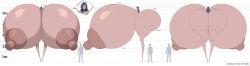 absurd_res areola arms_out ass barefoot big_breasts big_butt breasts butt_cleavage cleavage digital_media_(artwork) faceless_character faceless_male feet female hair height_chart hi_res huge_breasts huge_butt huge_thighs hyper hyper_breasts hyper_butt larger_female larger_human long_hair long_legs macro male mammal nipples not_furry nude nude_female simple_background size_difference smaller_human smaller_male smile standing thick_thighs toes wide_hips yonly7