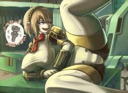 1girls aigis_(persona) android asking_for_it big_breasts breasts large_breasts nipple_bulge persona persona_3 robot vapolygon