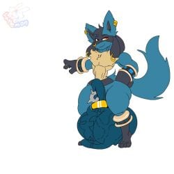 balls big_balls huge_balls hyper_balls lattemon lucario pokemon pokemon_(species) tagme thick_thighs wide_hips