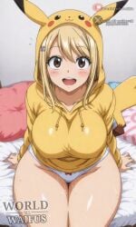 fairy_tail lucy_heartfilia pijama pikachu pokemon