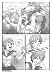 1boy 1girls comic deviantart_username email_address english_text furry locofuria page_3 page_number sailor_uniform tagme transformation werewolf