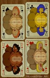 20th_century_fox 4girls american_dad donna_tubbs family_guy female francine_smith lois_griffin marge_simpson milf multiple_girls playing_cards the_cleveland_show the_simpsons vylfgor