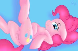 earth_pony equine female female_only feral friendship_is_magic fur lying_down mammal matimus91 my_little_pony pink_fur pinkie_pie_(mlp) pony pussy solo