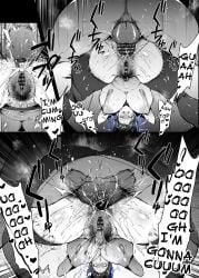 1girls anal_hair balls bare_shoulders baseball_cap belly_button big_ass big_belly big_breasts big_penis black_gloves black_pants black_shirt blue_archive blue_eyes blue_hair blush breasts breasts_apart cross_section dark_blue_hair doggy_style emphasis_lines english english_commentary english_text english_translation feet_up female female_focus female_only female_pubic_hair gloves greyscale halo hat huge_ass huge_balls huge_belly huge_breasts huge_butt huge_thighs indifference indifferent large_ass large_breasts large_penis long_hair monochrome multiple_views nipples partially_colored penis pubic_hair pussy pussy_juice reverse_suspended_congress saori_(blue_archive) sex sleeveless sleeveless_turtleneck solo solo_female solo_focus spread_legs straddling straight_hair testicles thirty_8ght tongue tongue_out turtleneck vaginal_penetration voluptuous voluptuous_female