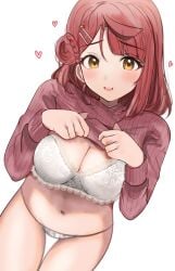 1girls ahoge bare_belly bare_hands bare_hips bare_legs bare_midriff bare_navel bare_skin bare_thighs belly belly_button blush blush_face blush_lines blushed_face blushing_at_viewer blushing_face blushing_female bra breasts busty busty_female busty_girl busty_teen cleavage collarbone curvaceous curvaceous_body curvaceous_female curvaceous_figure curvaceous_hips curvaceous_teen curvaceous_thighs curvy curvy_body curvy_female curvy_figure curvy_hips curvy_teen curvy_thighs dot_nose elbows exposed_belly exposed_hips exposed_legs exposed_midriff exposed_navel exposed_skin exposed_thighs exposing exposing_breasts exposing_chest exposing_self eyebrows_visible_through_hair fair_skin female female_focus female_naked female_only fingers frilled_bra frilled_underwear groin hair_bun hair_clip hair_clips hairclip hairclips half_naked half_nude head_tilt high_resolution high_school_student highres hourglass_figure lace-trimmed_bra lace_bra lace_underwear laced_bra laced_underwear large_breasts lean_body lean_figure legs legs_closed legs_together light-skined_female light-skinned light-skinned_female light_skin light_skin_female light_skinned light_skinned_female long_hair looking_at_viewer love_live! love_live!_nijigasaki_high_school_idol_club midriff naked naked_female naked_woman narrow_waist navel nervous nervous_expression nervous_face nervous_female nervous_smile nude nude_female nudity open_mouth open_mouth_smile panties parted_lips partially_naked pink_topwear red_hair red_hair_female school_girl seductive seductive_body seductive_cleavage seductive_eyes seductive_female seductive_gaze seductive_hips seductive_pose seductive_posing seductive_smile seductive_stare seductive_thighs semi_nude sexy sexy_body sexy_eyes sexy_female sexy_hips sexy_pose sexy_posing sexy_smile sexy_thighs shoulders showing_breasts showing_chest shy shy_expression shy_smile simple_background slender_body slender_waist slim_girl slim_waist smile smiley_face smiling smiling_at_viewer smooth_skin solo standing sunya_(honorin-yuunibo) teen_girl teenage_girl teenager thick_thighs thigh_gap thighs thin_waist tilted_head tongue topwear topwear_aside topwear_lift topwear_pull uehara_ayumu underwear undressing undressing_self upper_body upper_teeth v-line white_background white_bra white_panties white_underwear wide_hips yellow_eyes yellow_eyes_female