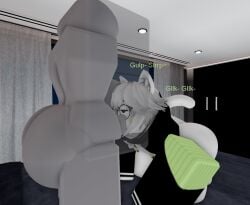 3d bedroom blowjob cat_ears catboy fellatio femboy furry gay glasses male_on_femboy male_on_male oral partially_clothed roblox roblox_avatar roblox_studio robloxian submissive_femboy sucking_balls text white_fur