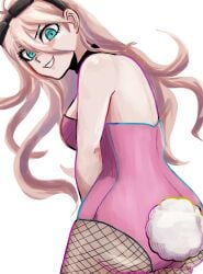 1girls artist_request ass back_view big_breasts blonde_hair blue_eyes bunny_costume bunny_ear bunny_ears bunny_girl bunny_tail bunnysuit danganronpa danganronpa_v3 female_only fishnet fishnet_legwear fishnet_stockings fishnets iruma_miu smile smiling smiling_at_viewer sole_female tagme thick_hips thick_thighs thighhighs thighs