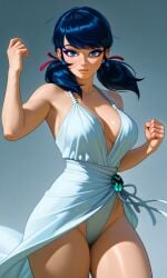 1girls ai_generated bare_arms bare_shoulders bare_thighs blue_eyes blue_hair disney disney_channel eyebrows eyelashes eyeliner eyeshadow greek_clothing greek_goddess hi_res large_ass large_breasts loincloth_dress long_hair looking_at_viewer miraculous:_tales_of_ladybug_and_cat_noir miraculous_ladybug muscular_arms solo solo_female solo_focus standing thick_thighs twintails waifufamily