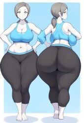 1girls ai_generated big_ass big_breasts female female_only gvukub huge_ass huge_breasts nintendo solo thick_thighs wide_hips wii_fit wii_fit_trainer wii_fit_trainer_(female)