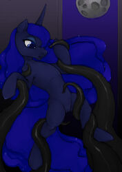 alicorn blue_eyes equine female feral friendship_is_magic fur hair horn my_little_pony princess_luna_(mlp) purple_fur purple_hair pussy ronnie92 tentacle wings