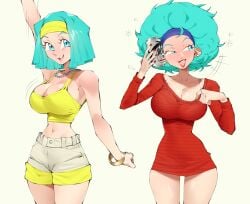 afro afro_hair bulma_(afro) bulma_(dragon_ball) bulma_briefs bulma_briefs_(bojack_movie) dragon_ball dragon_ball_z female flytrapxx short_hair tagme