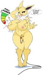 1girls anthro big_ass big_breasts fat_ass feet florida_man furry huge_breasts jolteon petite pokemon pokemon_(species) thick_ass thick_legs thick_thighs white_background wide_hips young young_female