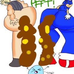 1girls 2boys 2boys1girl bad_art battle_for_dream_island bfb bfdi bubble_(bfdi) cloud_strife eww final_fantasy highres horrible_anatomy shitting shitting_on_person simple_background simple_shading sonic_(series) sonic_the_hedgehog very_bad_quality very_low_qualty wtf yee3