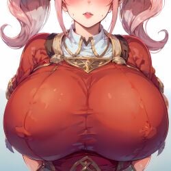 1female 1girls ai_generated big_breasts big_breasts bimbo_lips blush blush blushing_at_viewer blushing_female breast_focus breasts breasts breasts_bigger_than_head breasts_bigger_than_torso female female female_focus female_only fire_emblem fire_emblem_echoes:_shadows_of_valentia fire_emblem_gaiden gifted11 gigantic_breasts gigantic_tits hair heavy_blush huge_breasts huge_breasts lipstick mae_(fire_emblem) massive_breasts massive_tits nintendo nipple_bulge pink_hair pink_lipstick pov pov_breasts pursed_lips red_clothing short_hair solo solo_female solo_focus straining_clothing tight_clothing tits_bigger_than_head