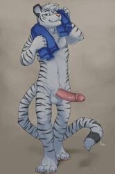 2012 anthro balls erection feline furry male male_only muscles penis solo tiger voondahbayosh