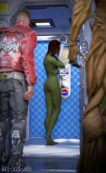 caught_naked clothed_male_nude_female cmnf enf gamora groot guardians_of_the_galaxy guardians_of_the_galaxy_(game) marvel peter_quill star_lord