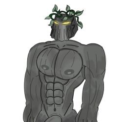 black_body gay grave_buster_(pvz) grey_skin leaf_hair night_sky plants_vs_zombies vine_hair