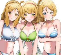 3girls absurd_res arm_under_breast arm_under_breasts ayase_eli bare_arms bare_belly bare_chest bare_hands bare_hips bare_legs bare_midriff bare_navel bare_shoulders bare_skin bare_thighs belly belly_button bikini bikini_bottom bikini_only bikini_top blonde_eyebrows blonde_female blonde_hair blonde_hair_female blue_eyes blue_eyes_female blunt_bangs blush blush_face blush_lines blushed_face blushing_at_viewer blushing_face blushing_female braid braided_hair breasts busty busty_female busty_girl busty_teen cleavage closed_mouth_smile collarbone crown_braid curvaceous curvaceous_body curvaceous_female curvaceous_figure curvaceous_hips curvaceous_teen curvy curvy_body curvy_female curvy_figure curvy_hips curvy_teen dot_nose elbows exposed_arms exposed_belly exposed_chest exposed_hips exposed_legs exposed_midriff exposed_navel exposed_shoulders exposed_skin exposed_thighs eyebrows_visible_through_hair fair_skin female female_focus female_only fingernails fingers frilled_bikini frilled_bikini_top front-tie_bikini front-tie_bikini_top front-tie_swimwear green_bikini green_bikini_bottom green_bikini_top green_eyes green_eyes_female green_string_bikini green_swimsuit green_swimwear grin grinning grinning_at_viewer hairband hand_on_arm hand_on_own_arm heanna_sumire hi_res high_resolution high_school_student highres hourglass_figure large_breasts lean_body lean_figure light-skined_female light-skinned light-skinned_female light_skin light_skin_female light_skinned light_skinned_female lips long_hair looking_at_viewer love_live! love_live!_school_idol_project love_live!_sunshine!! love_live!_superstar!! midriff multiple_females multiple_girls nail_polish nails narrow_waist navel ohara_mari parted_bangs pink_fingernails pink_nail_polish pink_nails ponytail red_hairband school_girl school_girls shiny_breasts shiny_skin shoulders side-tie_bikini simple_background slender_body slender_waist slim_girl slim_waist smile smiley_face smiling smiling_at_viewer smirk smooth_skin smug_grin standing string_bikini striped_bikini striped_bikini_bottom striped_bikini_top striped_string_bikini striped_swimsuit striped_swimwear sunya_(honorin-yuunibo) swimsuit swimwear teen_girl teenage_girl teenage_girls teenager thin_waist upper_body wavy_hair white_background white_bikini white_bikini_bottom white_bikini_top white_swimsuit white_swimwear wide_hips yellow_eyebrows yellow_eyes yellow_eyes_female yellow_hair yellow_hair_female