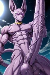 ai_generated anthro balls beerus big_balls big_penis cat_humanoid cock cocky69 dragon_ball_super excessive_size god_of_destruction hyper_penis long_penis muscular muscular_anthro penis