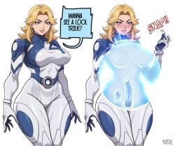 blushing buttplug dildo_in_pussy funny invisible_woman_(marvel_rivals) marvel_rivals meme see-through speech_bubble susan_storm yatagarasunopen