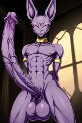 ai_generated anthro balls beerus big_balls big_penis cat_humanoid cock cocky69 dragon_ball_super excessive_size god_of_destruction hyper_penis long_penis muscular muscular_anthro penis