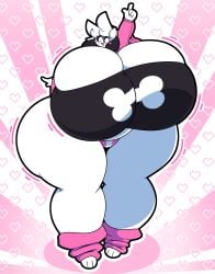 1girls abstract_background ass bare_legs bare_thighs barefoot big_ass big_breasts big_eyes big_thighs black_ears black_nose black_sclera black_topwear blush bone breasts breasts_bigger_than_head canid canine cheerful cleavage clothed clothing crazy_hair cute dewbber dog_bone dog_ears dog_girl domestic_dog excited exposed_legs exposed_thighs eyelashes female female_only furry furry_female furry_only hair happy heart heart_symbol huge huge_breasts huge_thighs huge_woman hyper hyper_breasts hyper_thighs joyous large large_breasts large_thighs large_woman panties pink_clothing pink_hoodie pointing pointing_up positive ridiculous_proportions soft softcore solo spiky_hair tall tall_female thick thick_hips thick_legs thick_thighs thighs white_body white_fur white_hair wide_eyed wide_hips wide_thighs wiggle_lines wild_hair