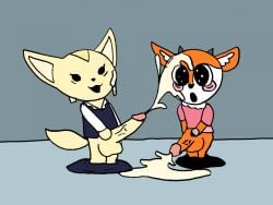 anthro cum fenneko retsuko skirt_down