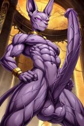 ai_generated anthro balls beerus big_balls big_penis cat_humanoid cock cocky69 dragon_ball_super excessive_size god_of_destruction hyper_penis long_penis muscular muscular_anthro penis