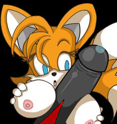 1boy 1girls 2013 anthro areola big_breasts blue_eyes breasts canine ctrl-z erect_nipples erection female fox fur furry genderswap hair male nipples orange_hair paizuri penis precum rule_63 sega sex shadow_the_hedgehog sonic_(series) sonic_transformed_(series) straight tails tailsko titfuck titjob