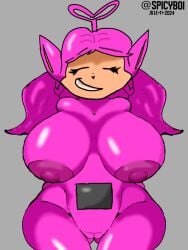 ass_visible_through_thighs big_areola big_ass big_breasts freddygamerrandom friday_night_funkin friday_night_funkin_mod funkin_in_the_massacre_night funkin_in_the_massacre_night_d-sides pink_hair pink_skin slendytubbies slendytubbies_oc spicyboi spicyboi_(edit) teletubbie teletubbies zoe&#039;s_sister_(fitmn_d-sides)