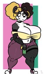 big_breasts breasts cleavage female furry huge_breasts kingretrokirby panda tagme thick_thighs wide_hips