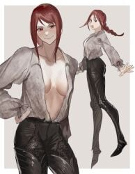 1girls armor big_ass breasts character_sheet cleavage cute elden_ring female female_only fromsoftware hanny_(uirusu_chan) light-skinned_female open_shirt prisoner_(elden_ring) red_hair smile tarnished uirusu_chan wholesome