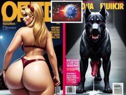 ai_generated big_ass blonde_hair breeding canine fat_ass impregnation interspecies marissa_dubois milf model planet_of_the_dogs_catwalk thong zoophilia