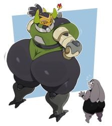 2girls ass big_ass big_breasts big_ears breasts bubble_ass bubble_butt dumptruck_ass female furry huge_ass huge_breasts judy_hopps lagomorph multiple_girls orisa overwatch overwatch_2 plump plump_ass plump_butt plump_thighs rabbit robot robot_girl sssonic2 thick thick_thighs wide_ass wide_hips wide_thighs zootopia