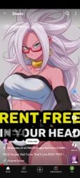 1female 1girls android_21 android_21_(good) dragon_ball dragon_ball_fighterz female female glasses sole_female weekly_shonen_jump white_background