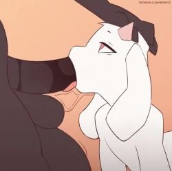 2d_animation animated anthro balls blowjob bodily_fluids bovid caprine dark-skinned_male deep_throat deepthroat deltarune duo face_fucking facefuck fellatio femboy frame_by_frame furry gay gay_blowjob genitals glorian glorianmarsnsfw goat hand_on_head hi_res holding_head horn irrumatio looking_up looking_up_at_partner male male/male male_penetrated male_penetrating male_penetrating_male mammal neck_bulge nepentz oral oral_penetration penetration penile penis penis_in_mouth ralsei saliva saliva_on_penis saliva_string sex short_playtime sound throat_fuck thrusting thrusting_into_mouth tongue tongue_out tongue_out_blowjob undertale_(series) video