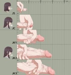 1futa age_progression animated bangs blush censored character_request cinderella_series erect_penis erection futa_only futanari hachigatsu_no_cinderella_nine heavy_breathing huge_cock human large_penis light-skinned_futanari light_skin lithosphe long_hair masturbating_futa masturbation penis penis_chart penis_size_chart precum purple_eyes purple_hair sabano_(risosf) small_penis smile solo unfinished