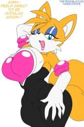 anthro big_breasts bodysuit cameltoe curvy habbodude looking_at_viewer makeup neckline rouge_the_bat_(cosplay) rule_63 seductive sega sonic_(series) sonic_the_hedgehog_(series) spandex_suit tailsko thecon thick_thighs
