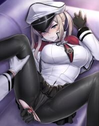 anal_stretching blonde_hair blush nazi