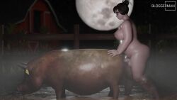3d animated blizzard_entertainment bloggerman chubby edited female feral feral_on_female feral_on_human feral_penetrated fetish futa_on_feral futa_on_pig futanari human_penetrating_feral mei_(overwatch) outdoors overwatch overwatch_2 overweight overweight_female pig plap_(sound) public sex sound tagme video video_games voluptuous zoophilia