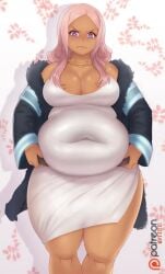 bbw belly_overhang big_belly big_female blush chubby chubby_female embarrassed enen_no_shouboutai fat fat_ass fat_female fat_fetish fat_girl fat_woman fatty kipteitei large_female obese obese_female overweight overweight_female pig plump pork_chop princess_hibana pudgy_belly thick_thighs tight_clothes tight_clothing tight_fit tubby weight_gain