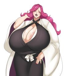 1girls big_breasts bleach chubby chubby_female cleavage clothed clothing enormous_breasts female female_focus female_only hikifune_kirio huge_breasts long_hair mature_female purple_hair sunnysundown voluptuous voluptuous_female wide_hips