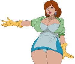 animated apron big_ass big_breasts brown_hair discreenvision housemilf_arcade inusen milf naked tagme