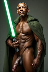 1boy african ai_generated barack_obama black cock dick huge long massive_penis panther politics star_wars