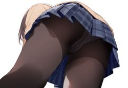 1girls ai_generated ass brown_hair clothed clothing female female_focus female_only high_resolution highres panties panties_under_pantyhose pantyhose pov project_sekai pussy school schoolgirl shinonome_ena skirt solo solo_female solo_focus thighs underwear uniform