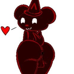 anthro anus ass backsack bear_(game) big_ass big_butt birthday_hat butt_focus heart male male_only presenting_ass presenting_hindquarters red_body solo_male tagme third_anniversary_(bear) tishabox20